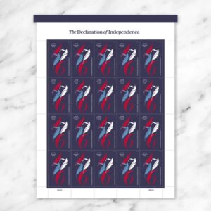 Declaration of Independence Stamps, Sheet of 20