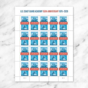 U.S. Coast Guard Academy Stamps, Sheet of 20
