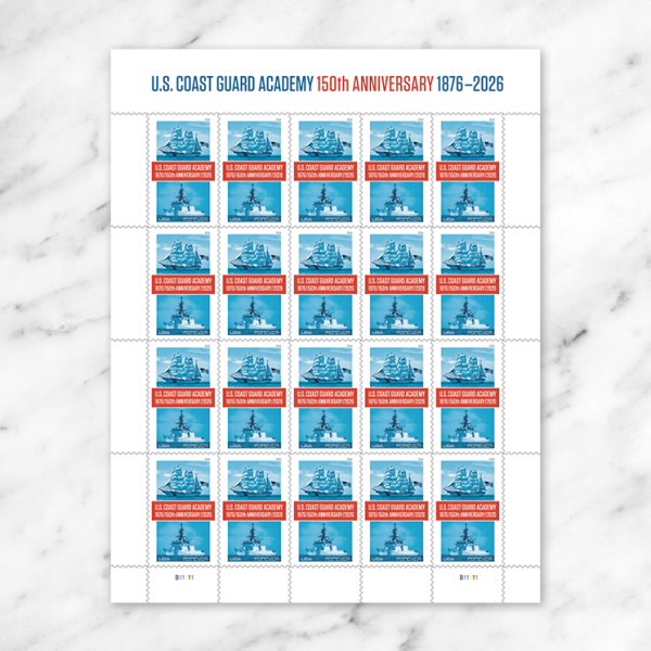 U.S. Coast Guard Academy Stamps, Sheet of 20