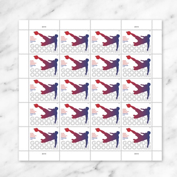 North American Soccer Stamps, Sheet of 20