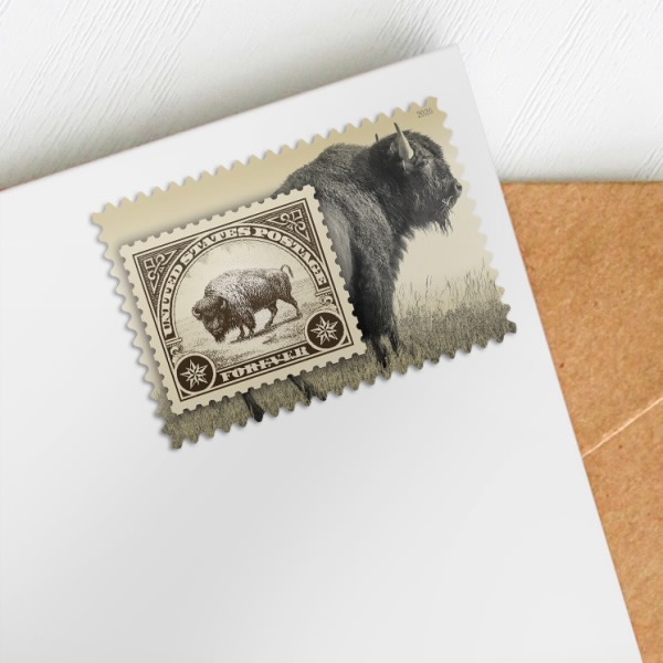 American Bison Stamps, Sheet of 16 - Image 3